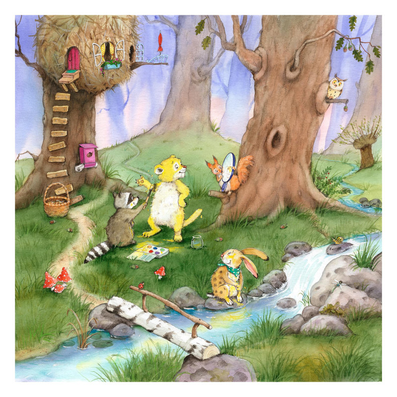 East Urban Home Small Tiger - Without Stripes 3.36m x 3.36m Textured